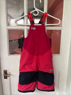 Helly Hansen Red and Black Children's Snow Bibs